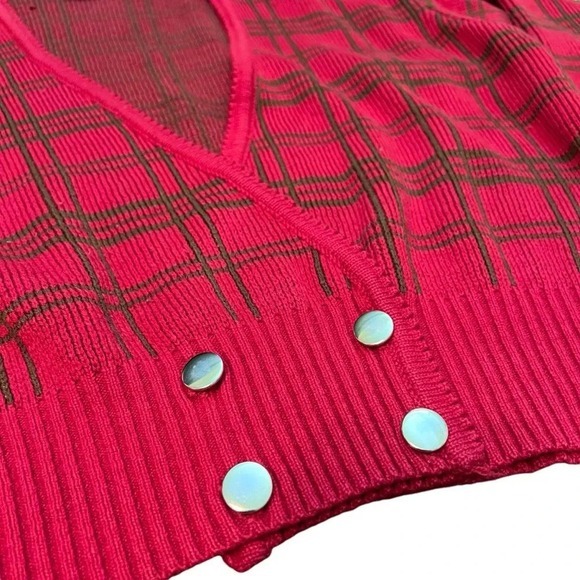 Vintage Hasting and Smith Holiday Knit Sweater Cardigan Medium‎ Oversized Cozy - Picture 2 of 8
